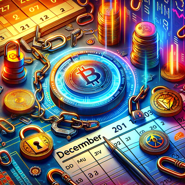 DALL·E 2023-11-27 19.02.37 - A digital illustration for a news article about cryptocurrency. The image includes visual elements like various cryptocurrency tokens (dYdX, Optimism,